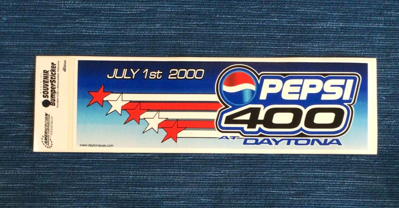 Vintage 2000 Pepsi Bumper sticker Daytona 400 12\