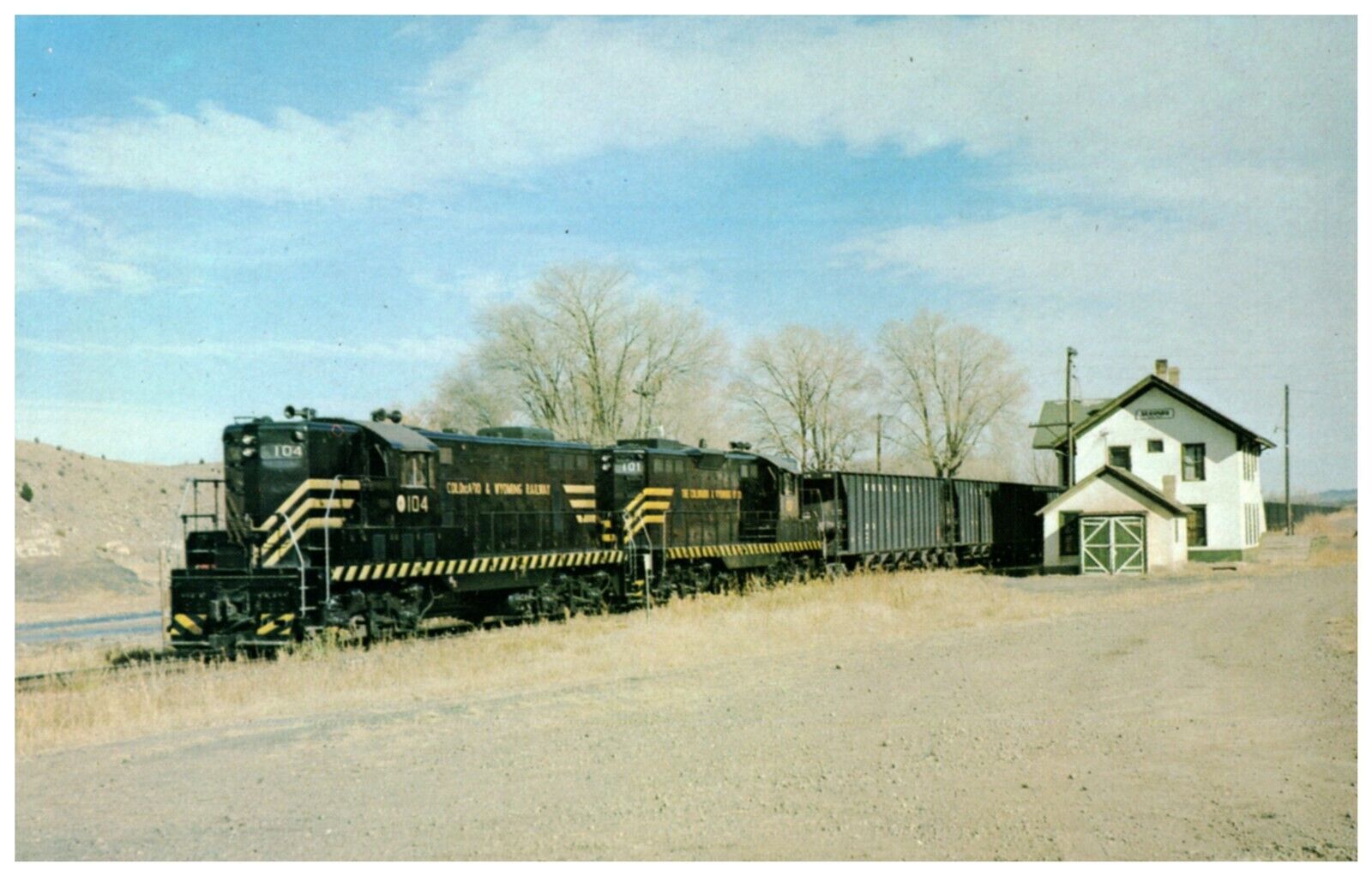 Colorado & Wyoming Coal Train #104 & 101 Segundo Colorado  1973
