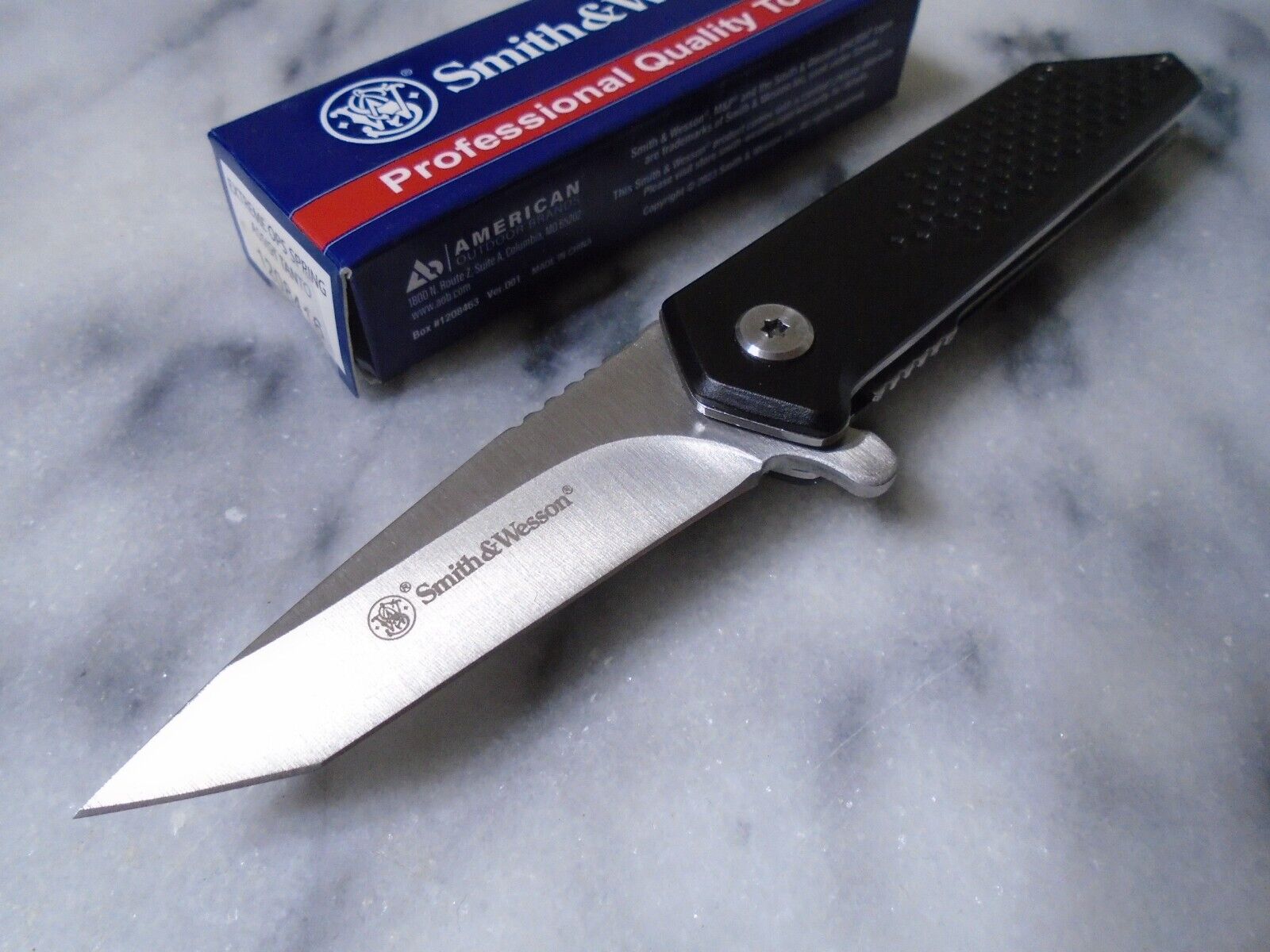Smith And Wesson Extreme Ops Assisted Open Aero Tanto Pocket Knife 1208416 New