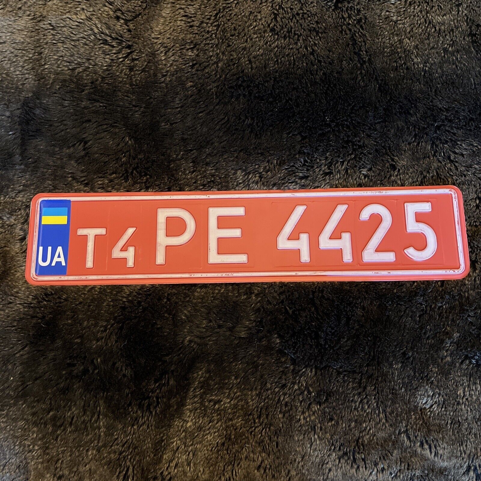 2006 Ukraine 🇺🇦 Ukrainian DEALER License Plate Plastic Tag # T4 PE 4425