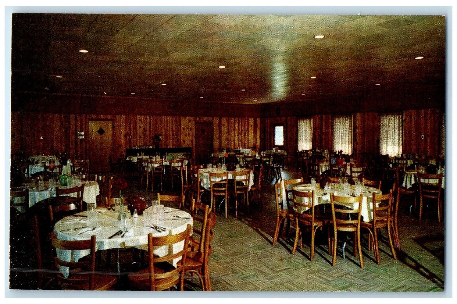 c1950's The Kings Lodge Dining Room Interior Otisville New York NY Postcard