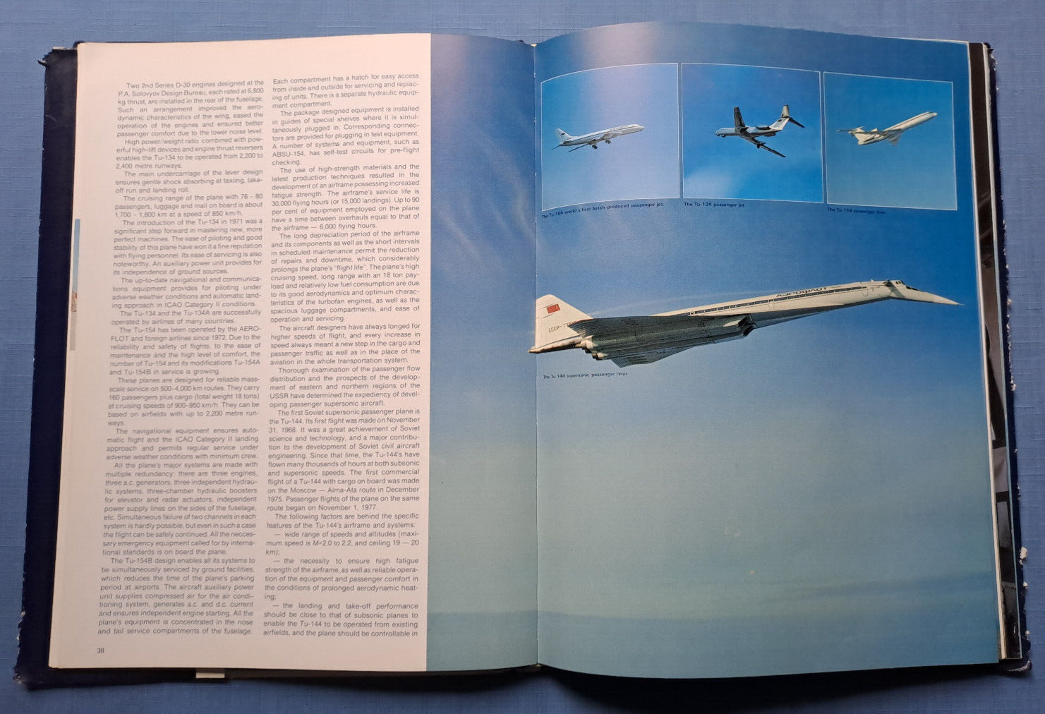 1980s Soviet civil aircraft for export Tu-144 Antonov Photo album Russian book