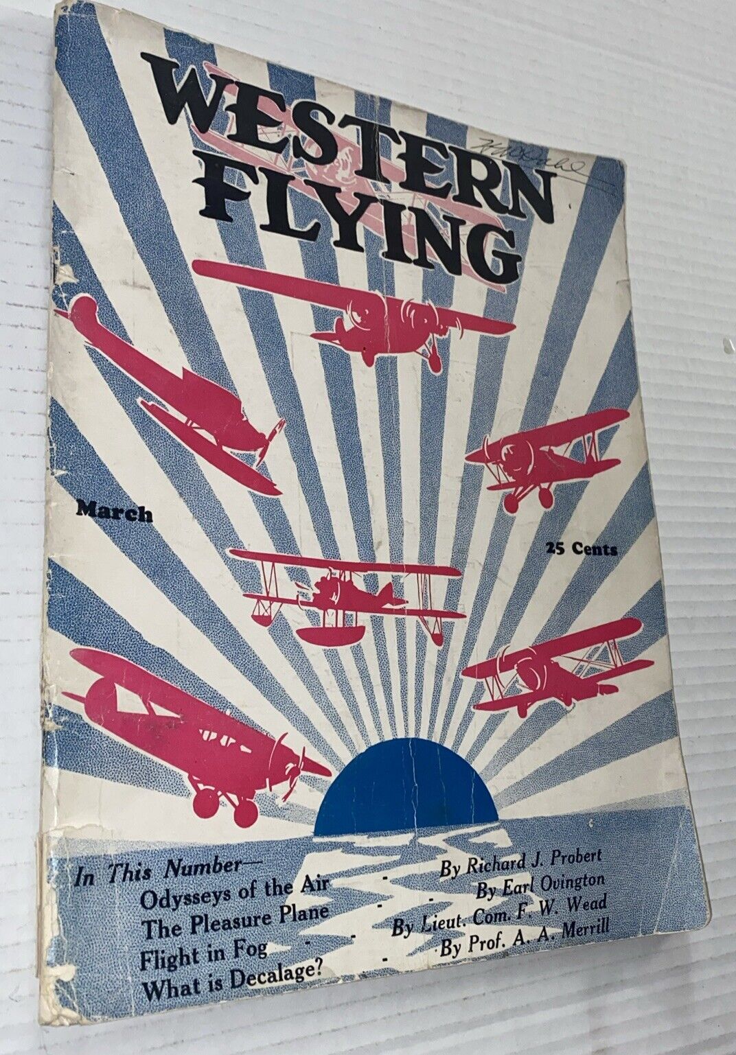 Vintage 1928 Western Flying Magazine ADS Shell Richfield Goodyear Goodrich Prop