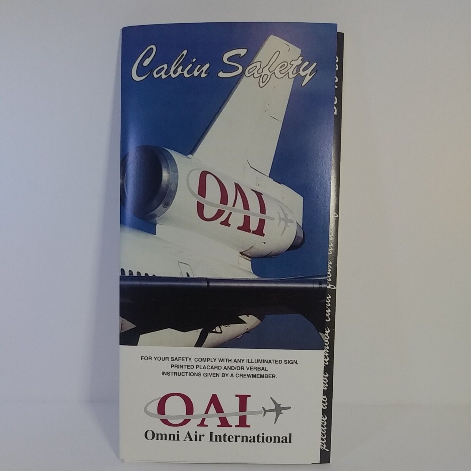 Rare Airline Cabin Safety Card Omni Air International DC-10-30 D10-221-38-03-00