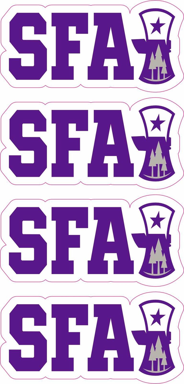 StickerTalk Officially Licensed SFA Stickers, 3 inches x 1.25 inches