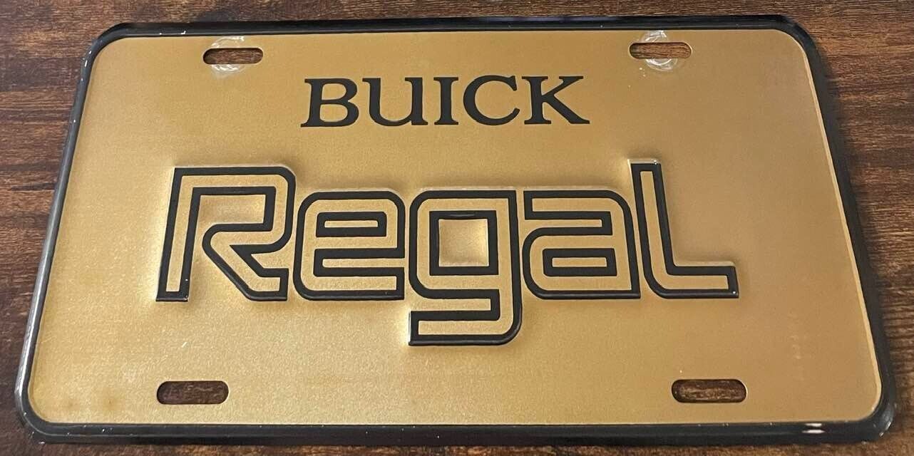 Vintage Buick Regal Showroom Booster License Plate 1987 Grand National GNX 1986