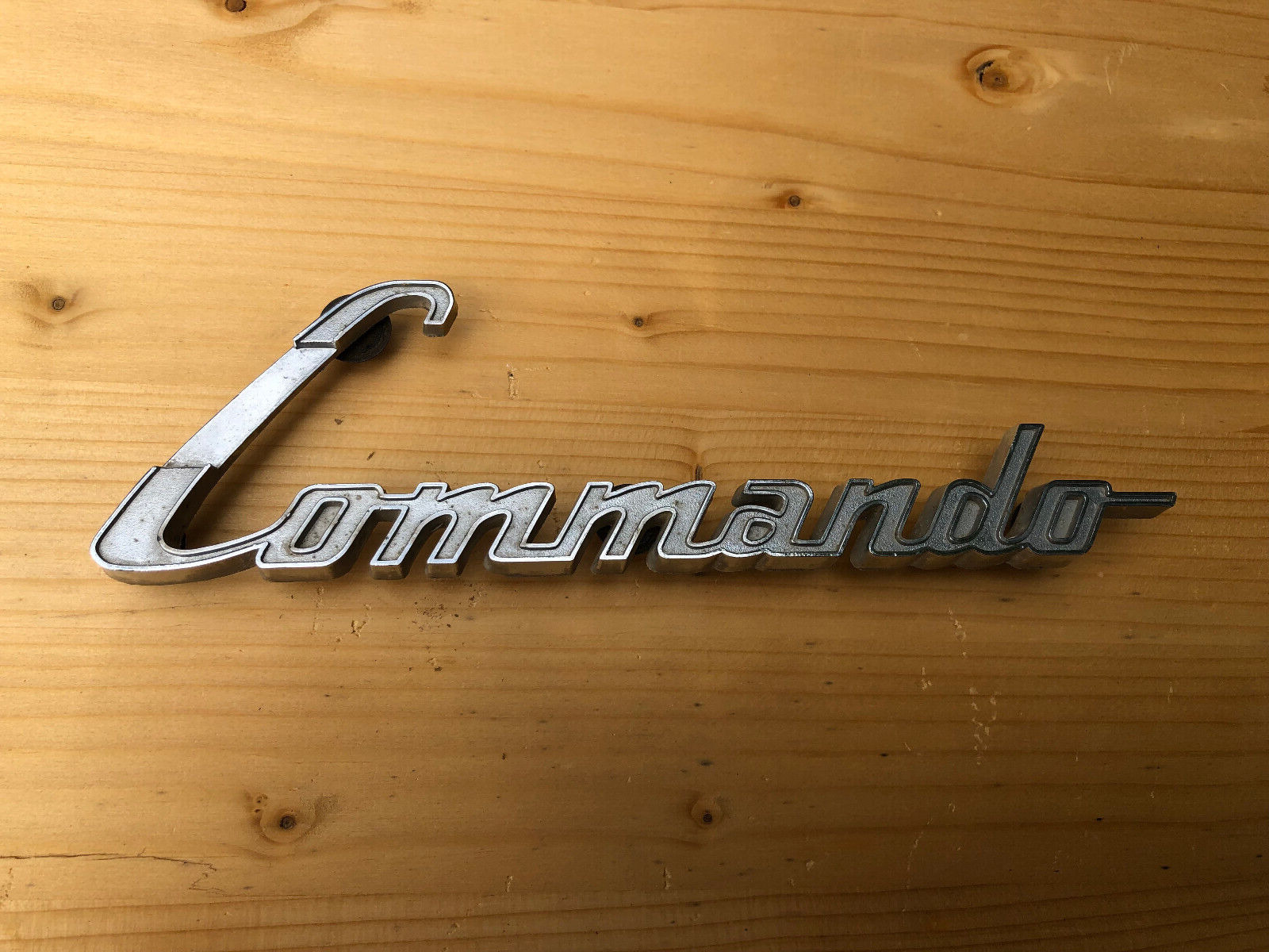 Vintage Jeep Commando Emblem Metal All Pins Authentic Jeepster 60\'s 70\'s