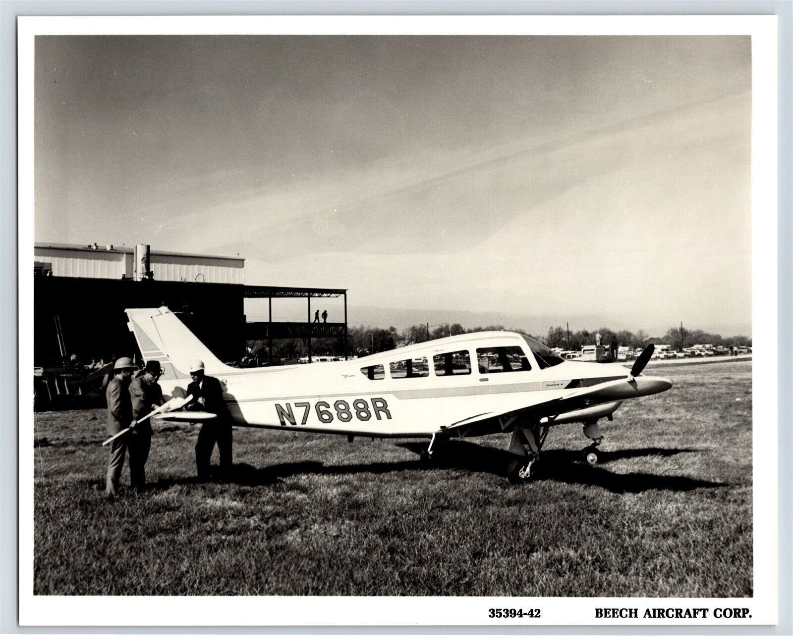 Aviation Airplane c1970s Beechcraft Musketeer Super R 8x10 B&W Press Photo C3