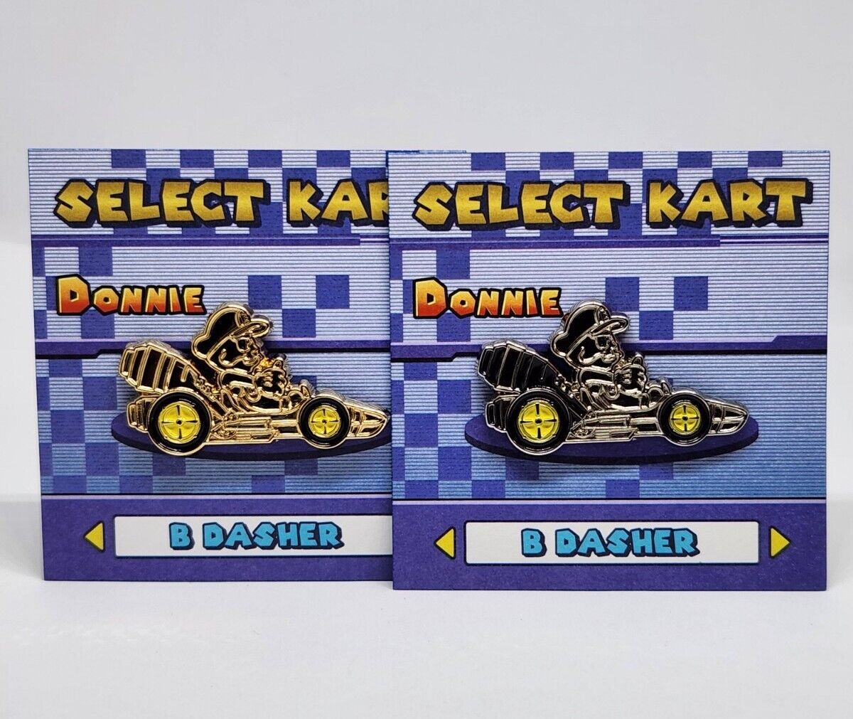 Leen Custom Limited Edition Mario Kart  Patches and Pins Gold & Silver LE/100 ea