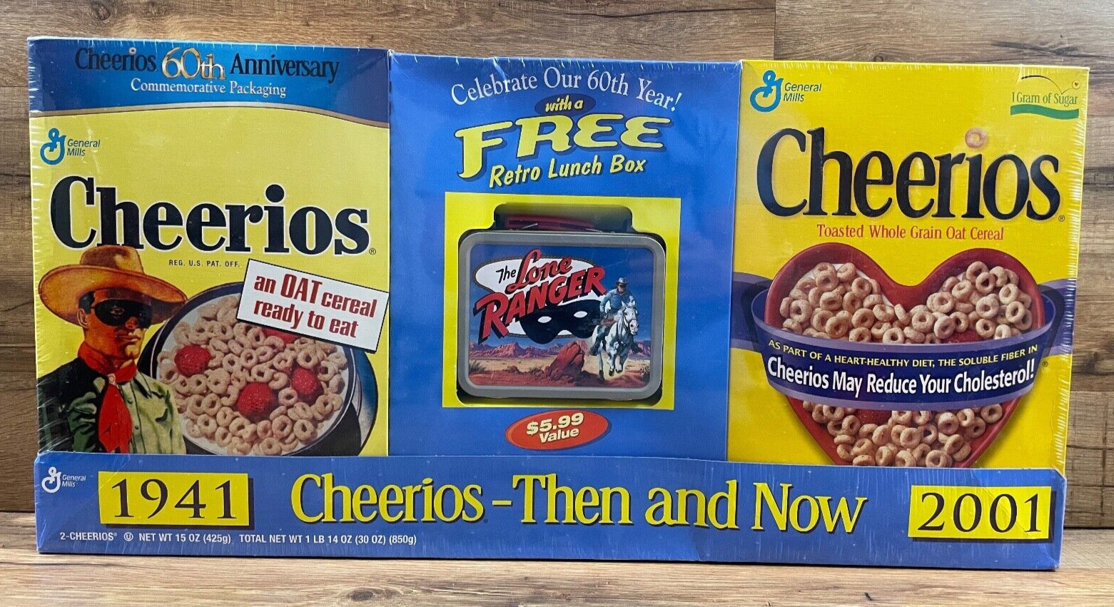 Cheerios The Lone Ranger Retro 1941 Cereal Lunch Box 60th Anniv Pack Sealed