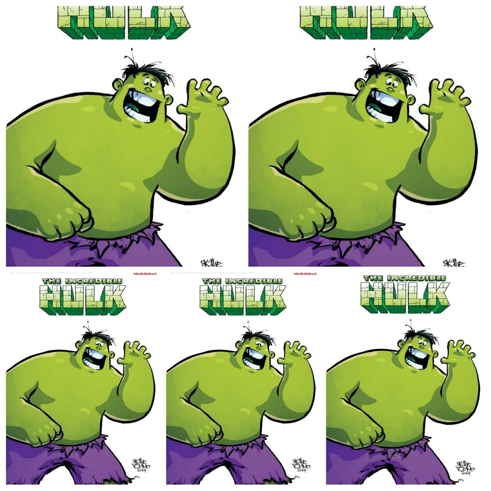 5 Pack Incredible Hulk #13 Skottie Young Big Marvel PRESALE 6/12