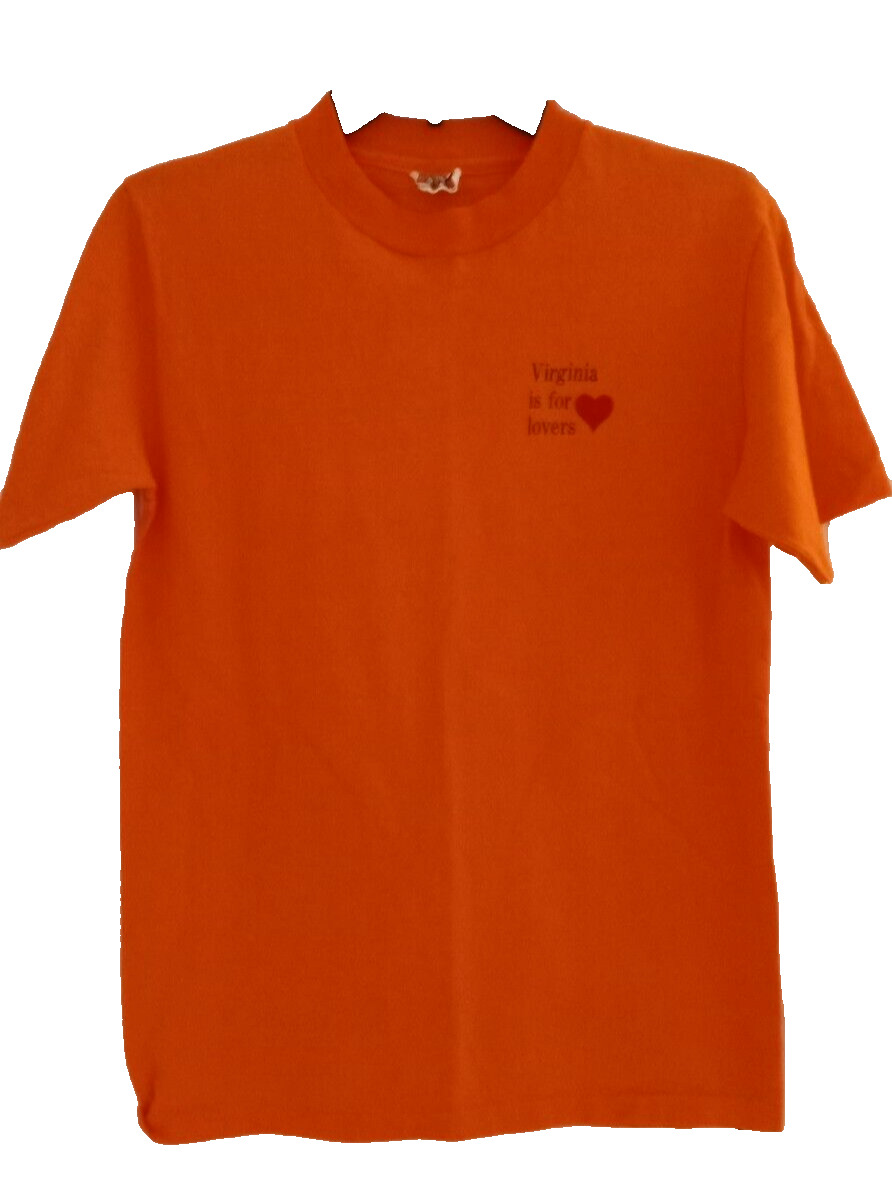 Virginia Is For Lovers Orange Medium Short Sleeve Shirt