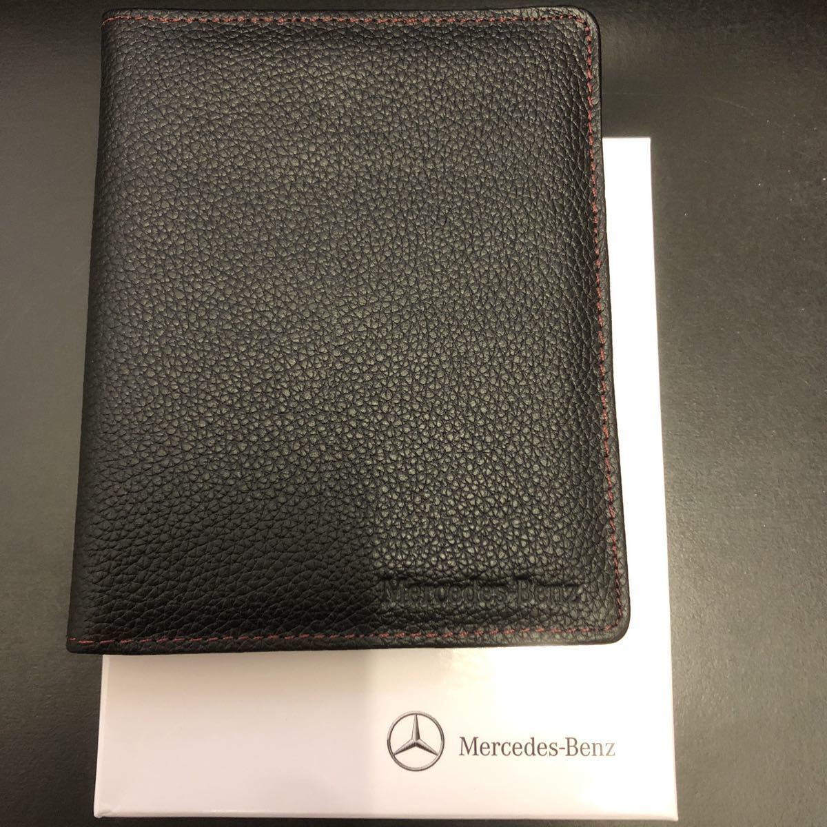 Mercedes-Benz Passport case Black Leather Cowhide Novelty New