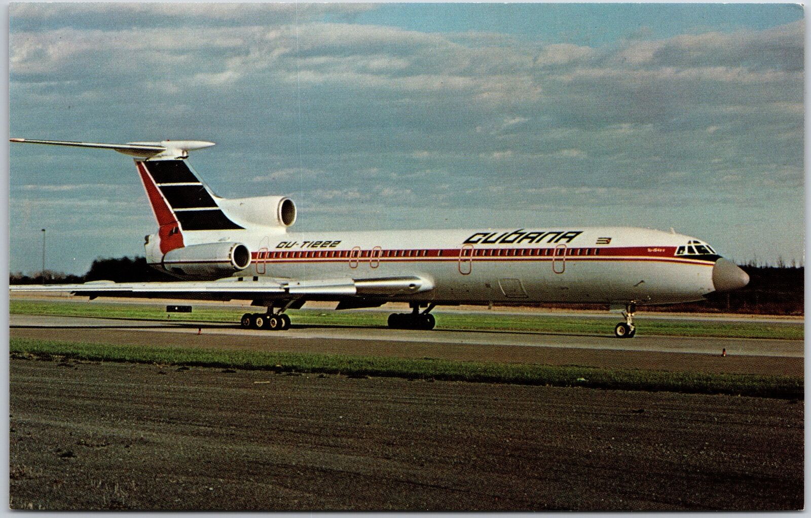 Airplane Cubana Tupolev TU-154B-2 Airline Aircraft at Montreal Canada Postcard