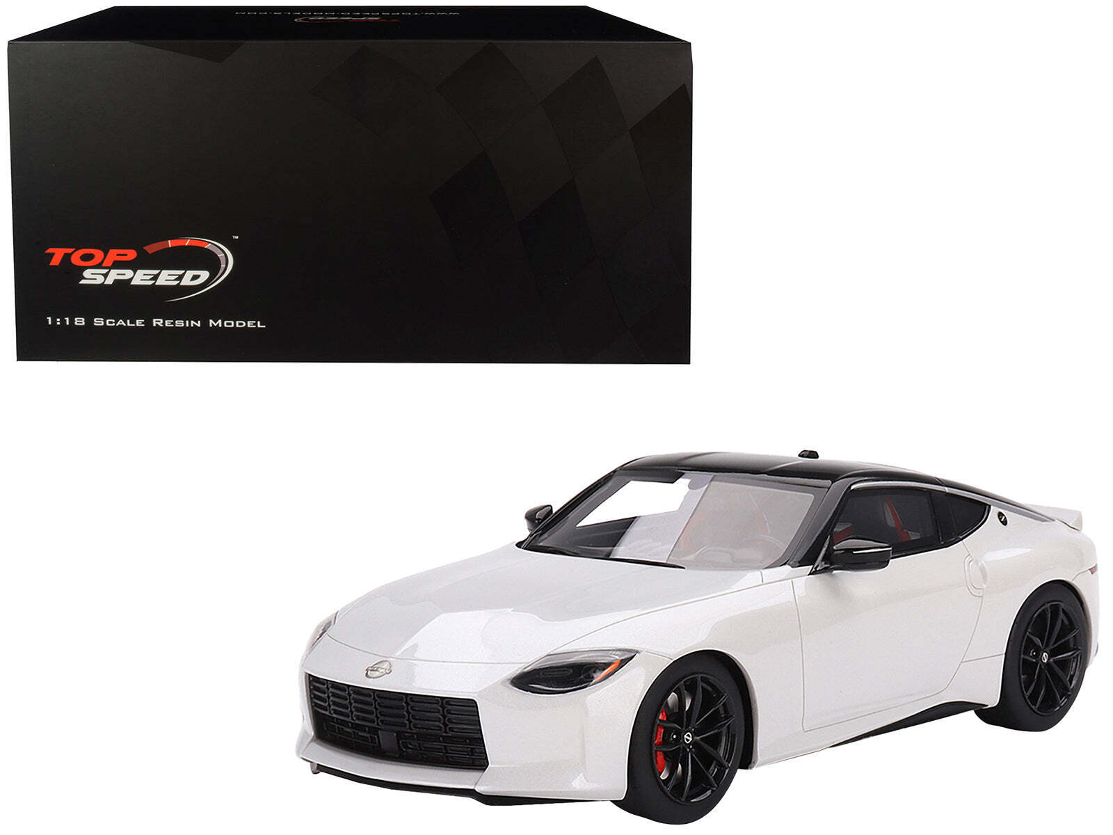 2023 Nissan Z Performance Everest White with Black Top 1/18 Model Car
