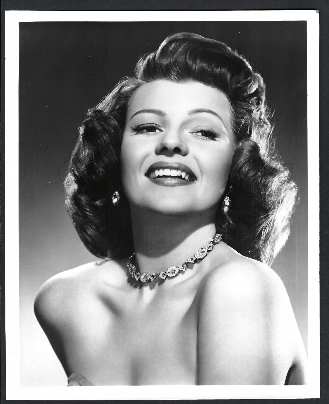 Classic Rita Hayworth Original Photo Print 📸 Hollywood Legend in Timeless Beau