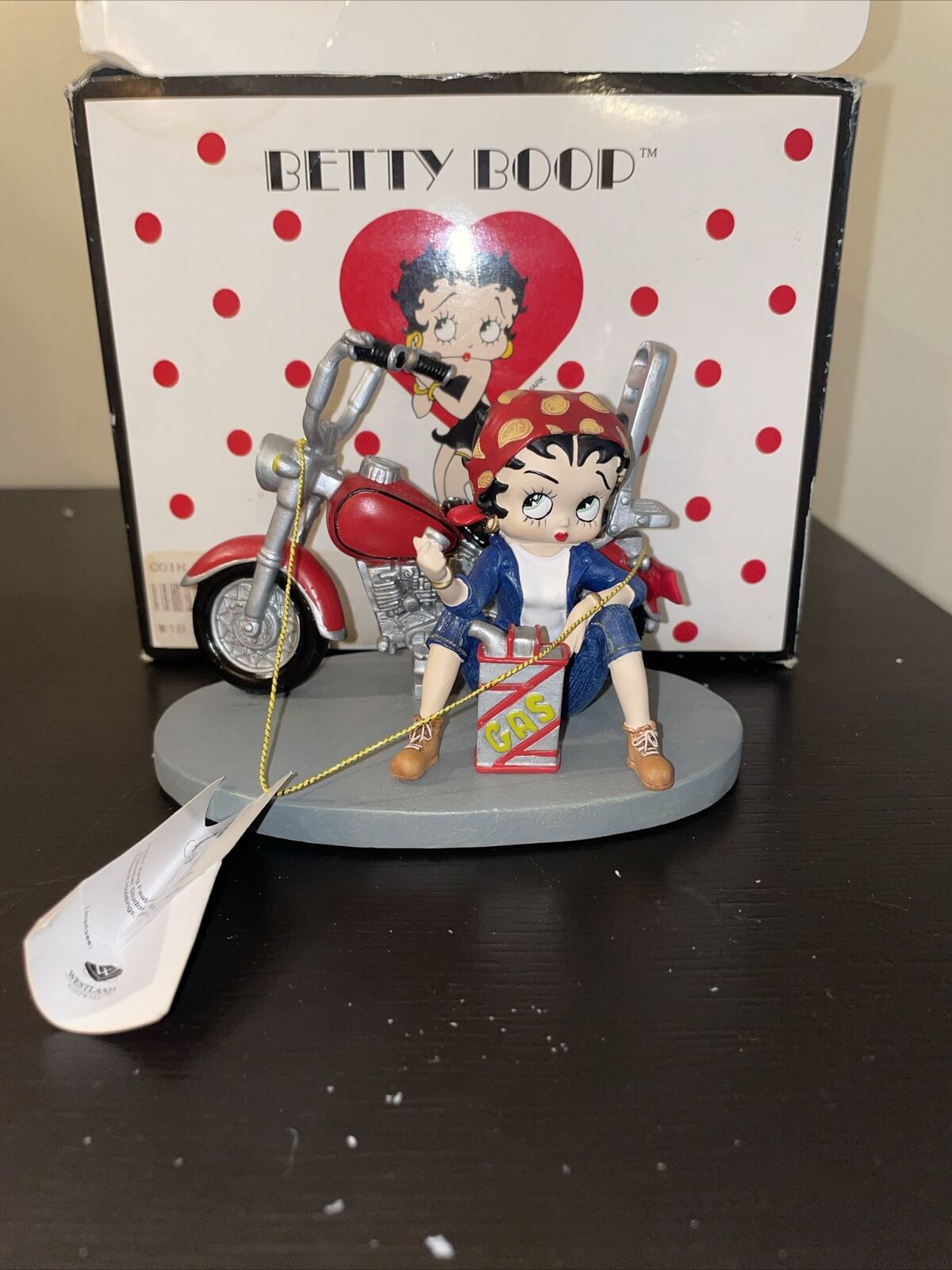 Betty Boop Going My Way Figurine #6838 Motorcycle No Gas Vintage 2001