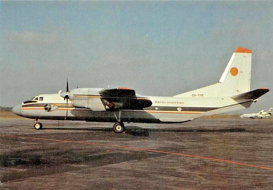 Airline Postcards         Aero Caribbean Antonov AN-26 CU-T112  