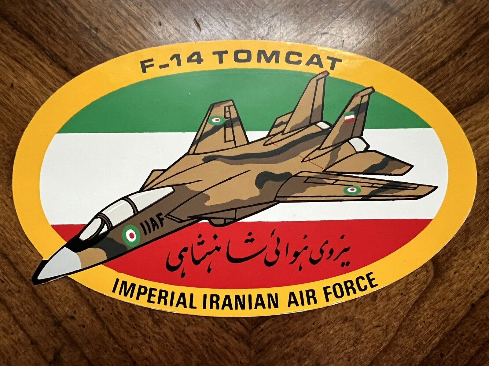 Vintage IIAF Imperial Iranian Air Force F-14 Tomcat Iran Islamic Roundel Decal I