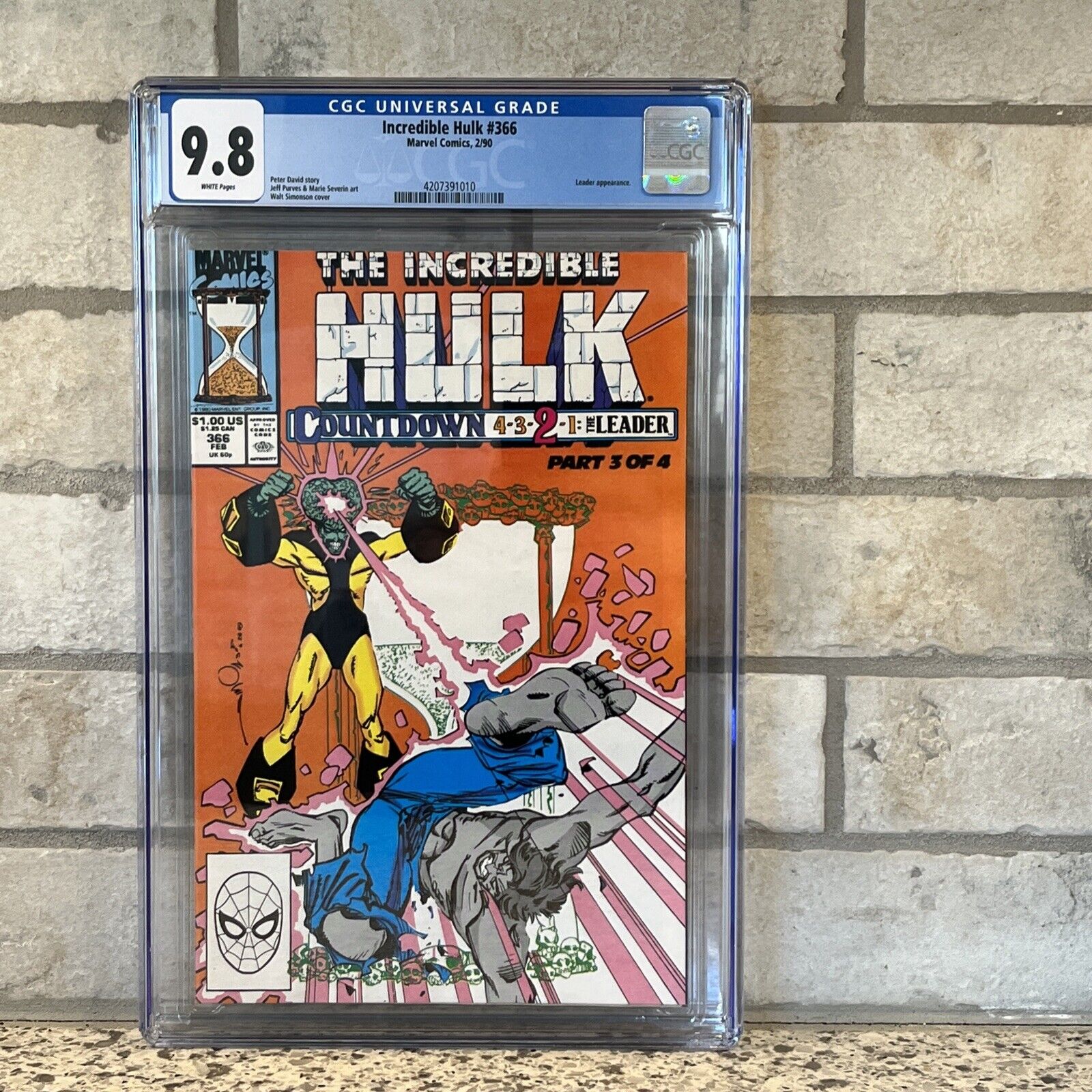 Incredible Hulk 366 CGC 9.8 NM/M The Leader app Walt Simonson cover Marvel