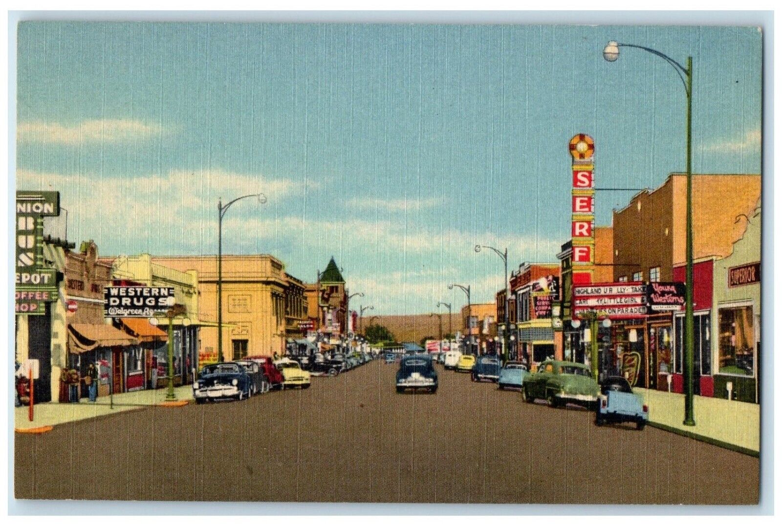 c1930\'s Douglas Avenue Western Drug Store Las Vegas New Mexico NM Postcard