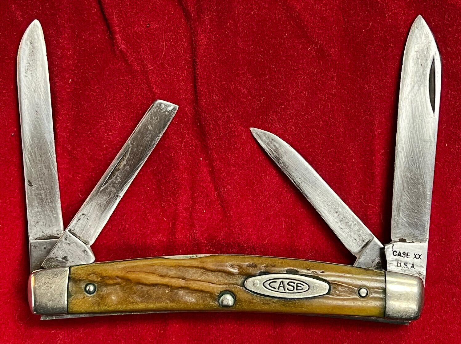 Vintage 1965-69 Case XX USA BEAUTIFUL Stag Handle 4 Blade 54052 Congress R175