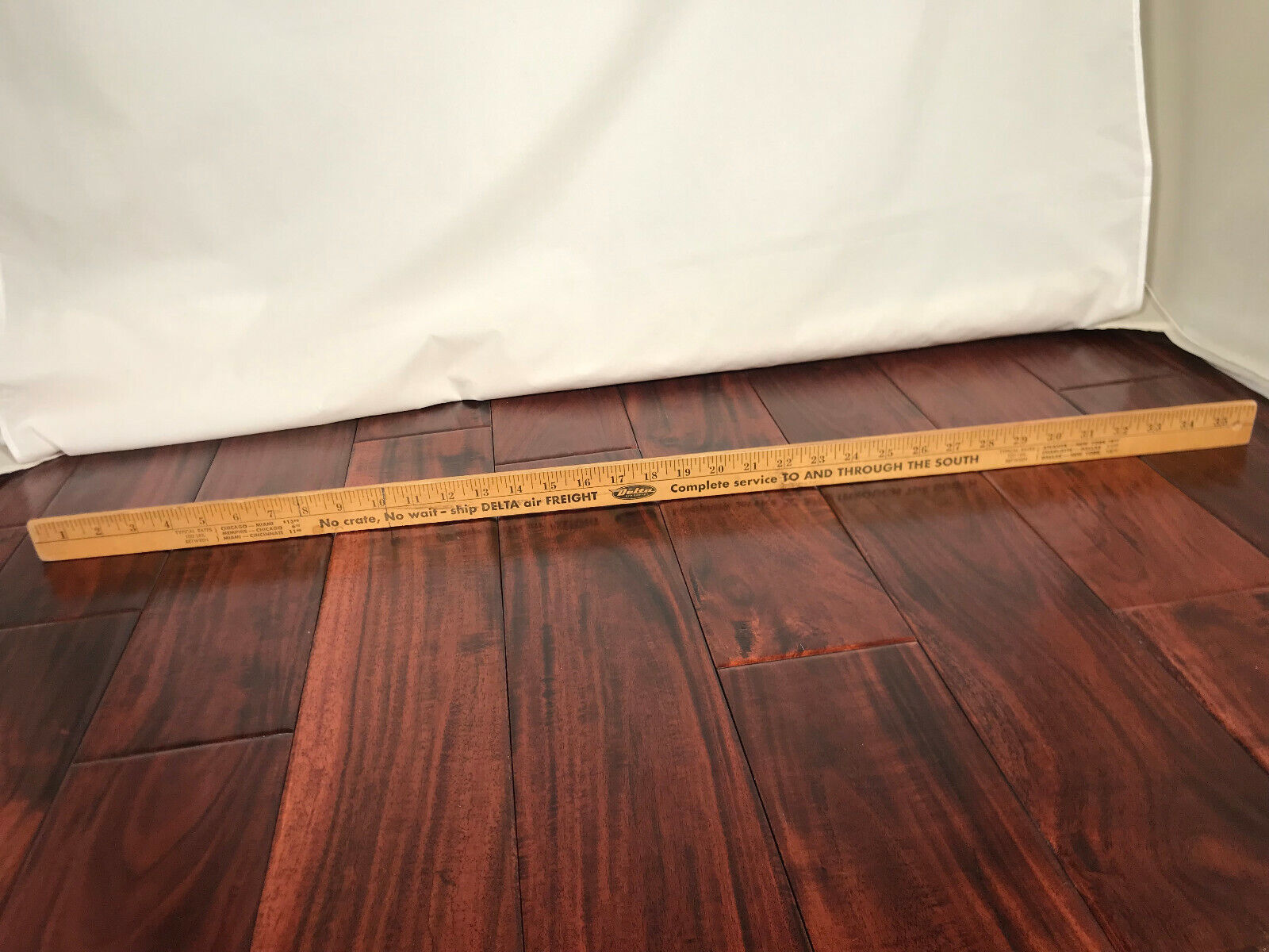 Vintage Delta Air Lines Air Freight Advertising Yard Stick