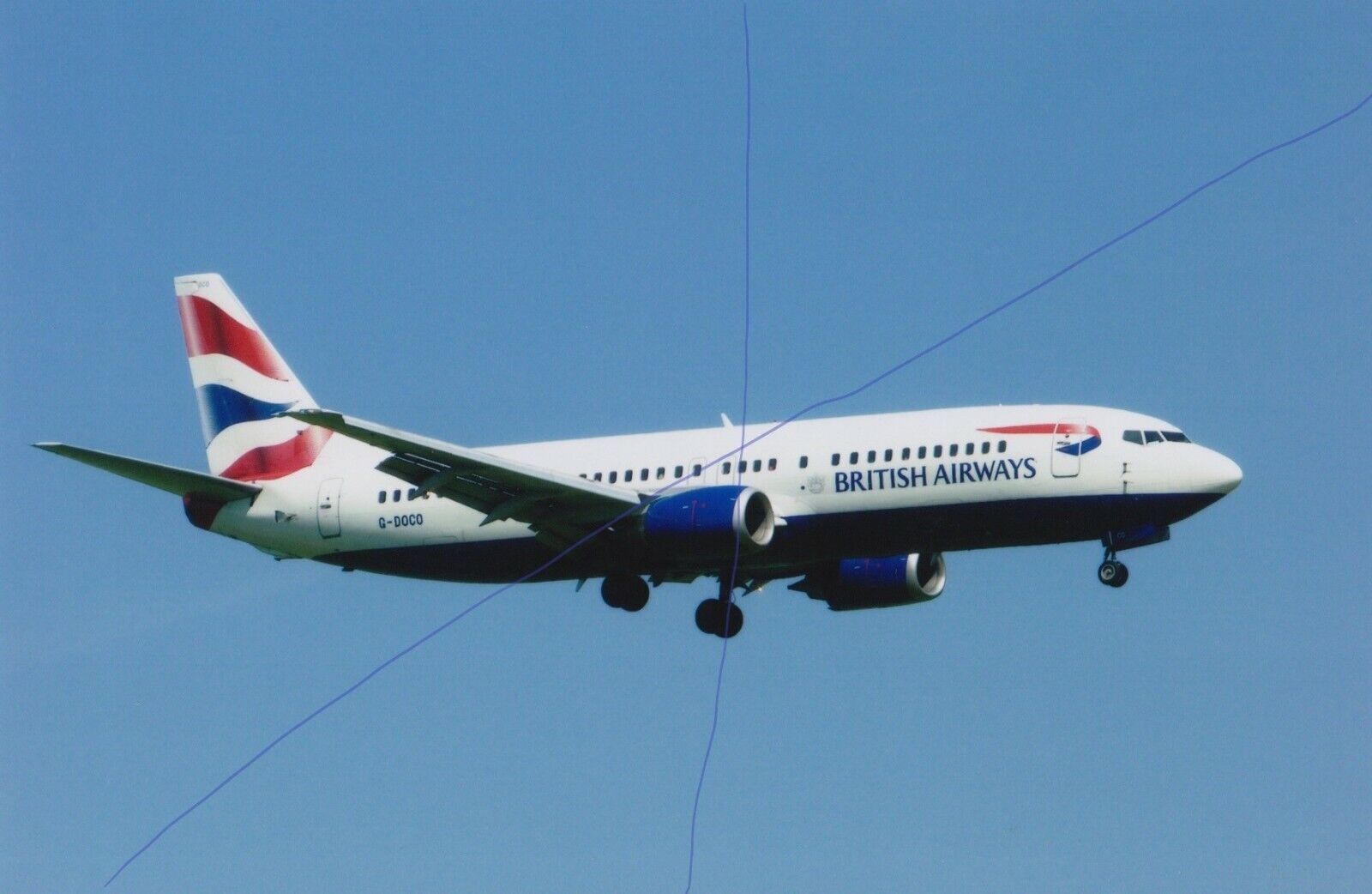 CIVIL AIRCRAFT PLANE PHOTO BRITISH AIRWAYS PHOTOGRAPH G-DOCO BOEING 737 PICTURE.