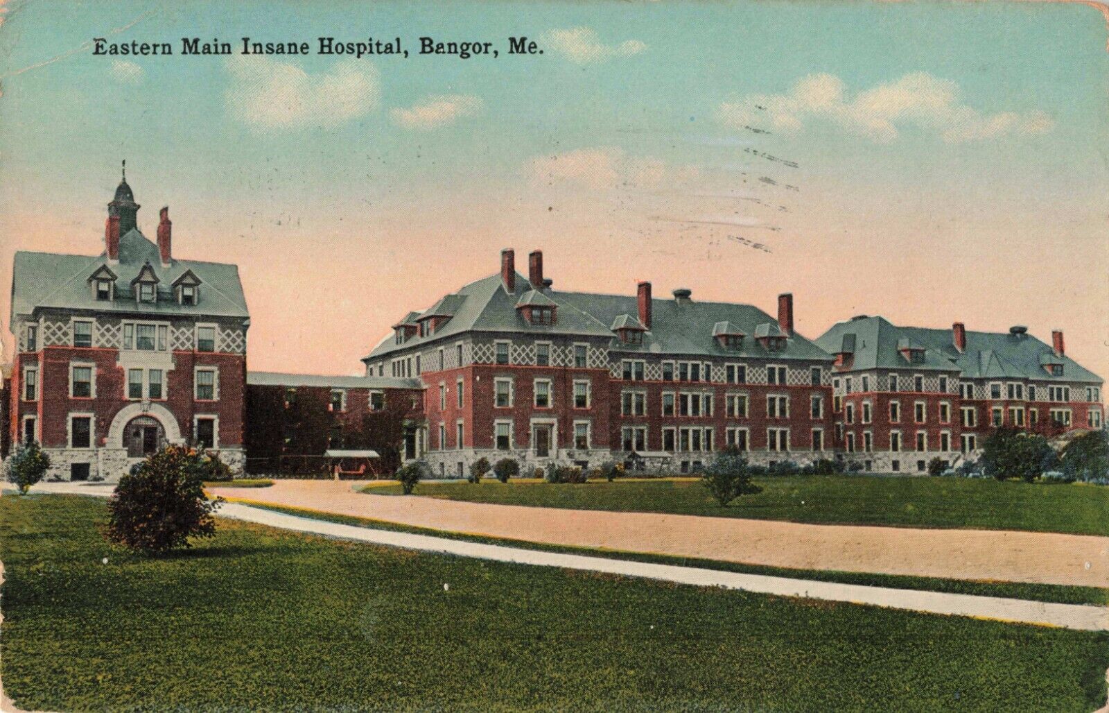 Eastern Maine Insane Hospital Bangor Maine ME 1915 Postcard