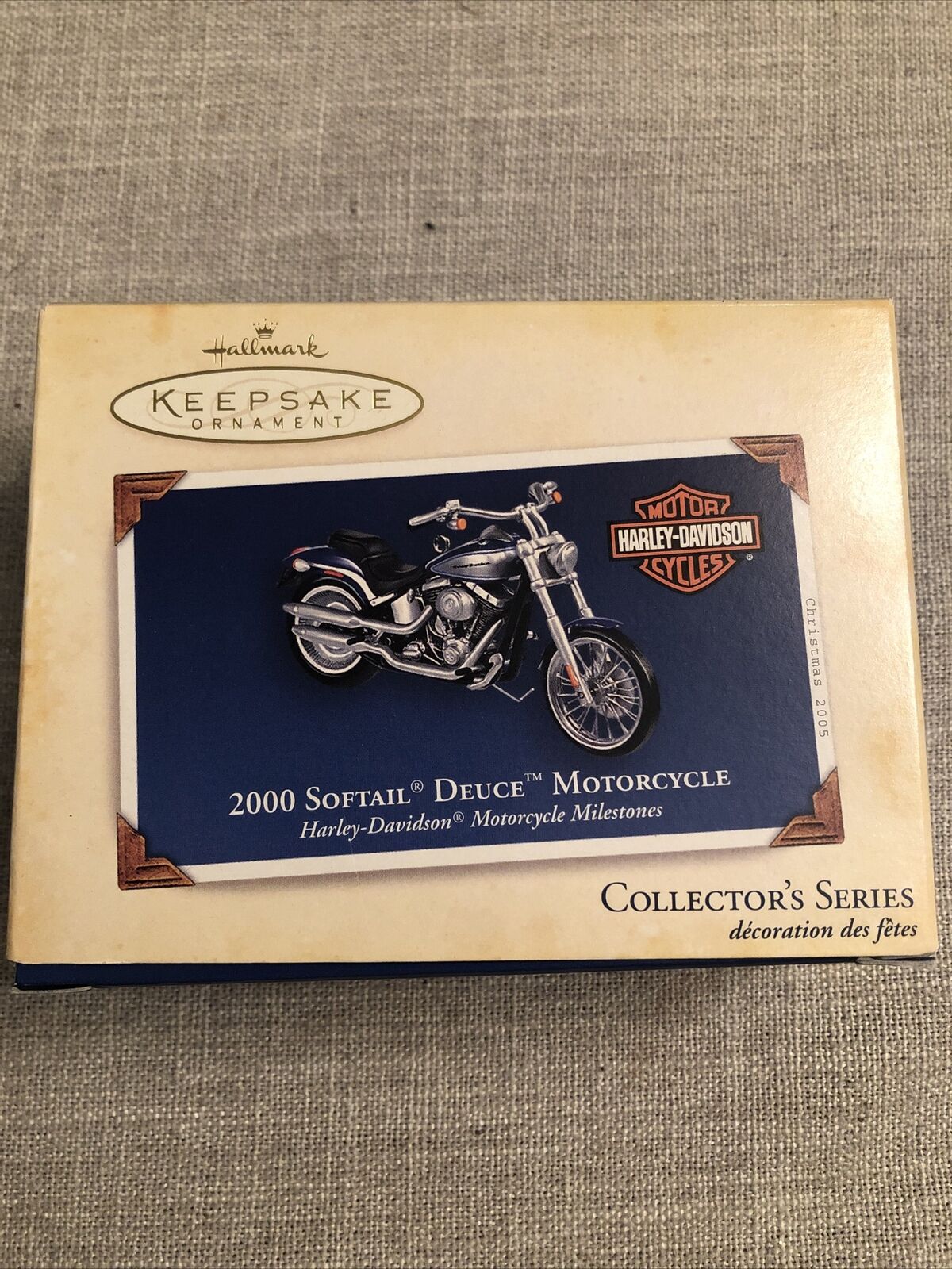 2000 HALLMARK KEEPSAKE Harley Davidson SOFTAIL DEUCE Motorcycle Ornament 7th
