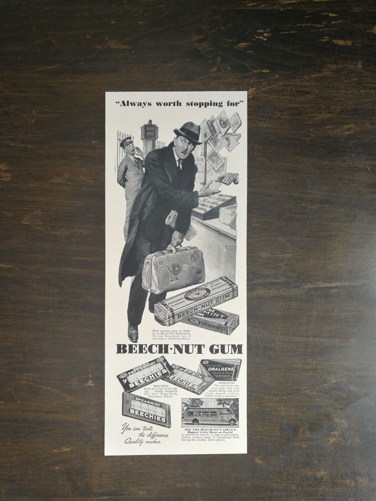 Vintage 1937 Beech-Nut-Gum Original Ad - 622