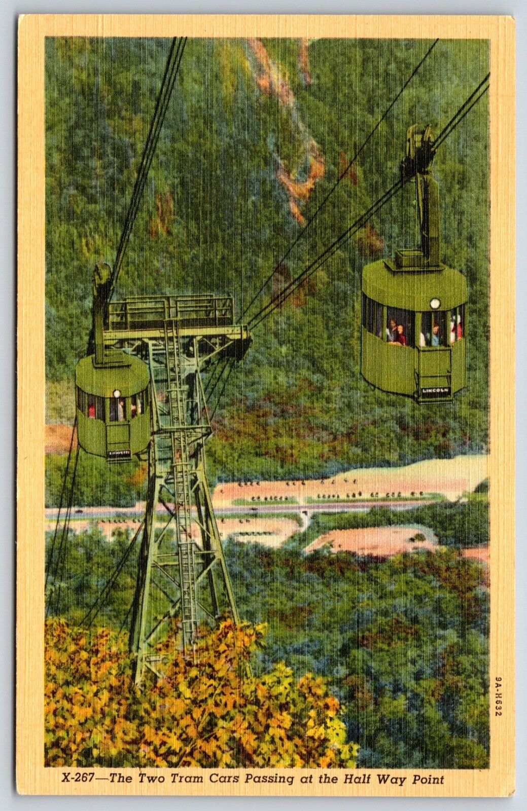 Postcard Cannon Mountain,  Aerial Passenger Tramway, Franconia Notch NH Unposted