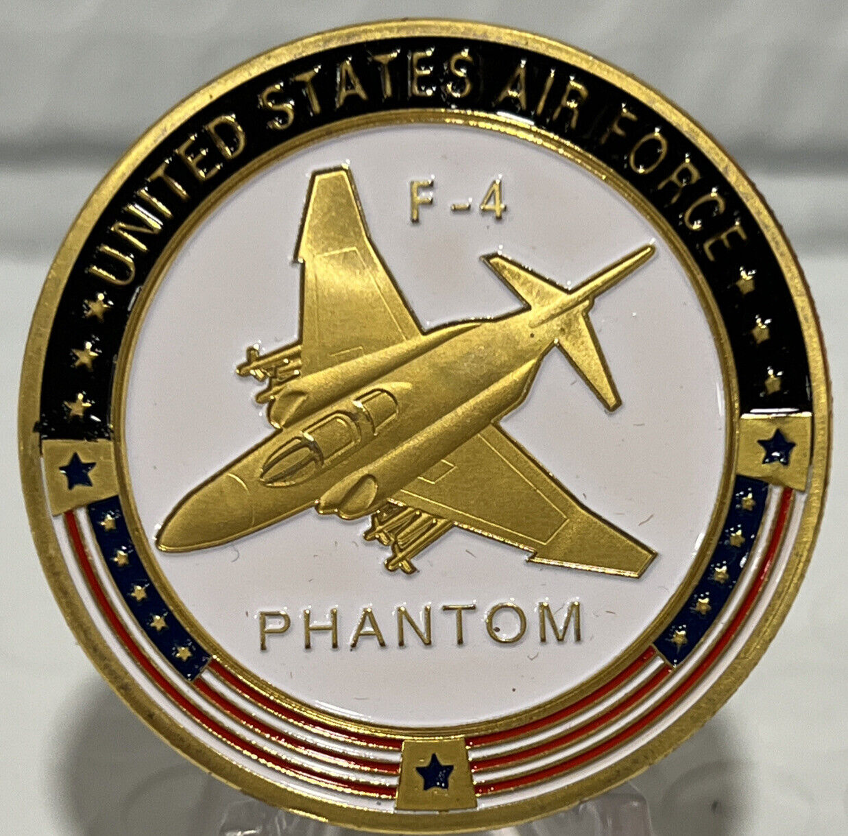 * UNITED STATES Air Force F-4 Phantom Challenge New Coin In An Airtight Capsule