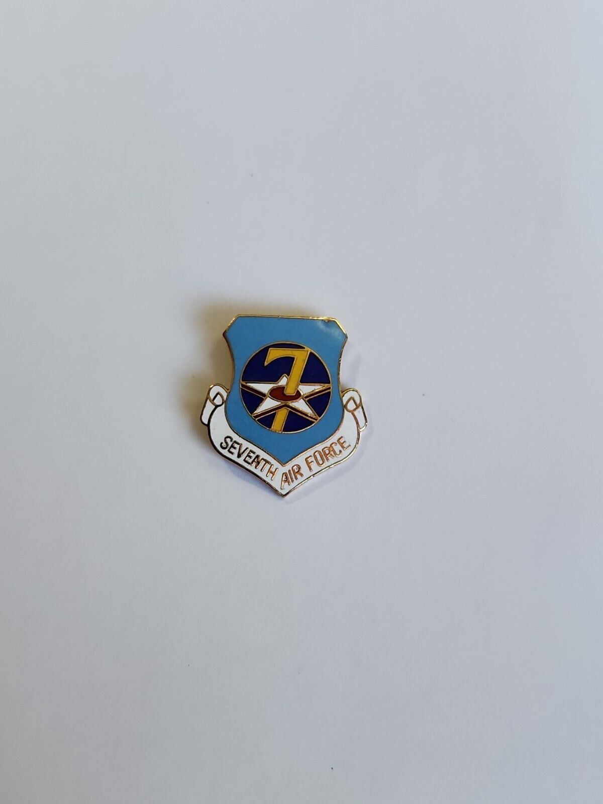 USAF Seventh Air Force Unit Crest Insignia Pin United States Air Force