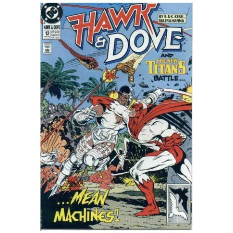 Hawk and Dove (1989 series) #12 in Near Mint minus condition. DC comics [r{