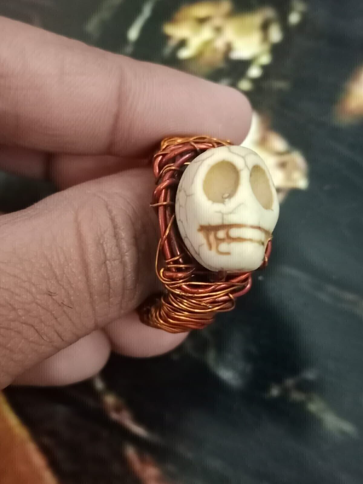 Unleash the Power to Neutralize Enemies with the Samshan Kali Skull Vessel Ring