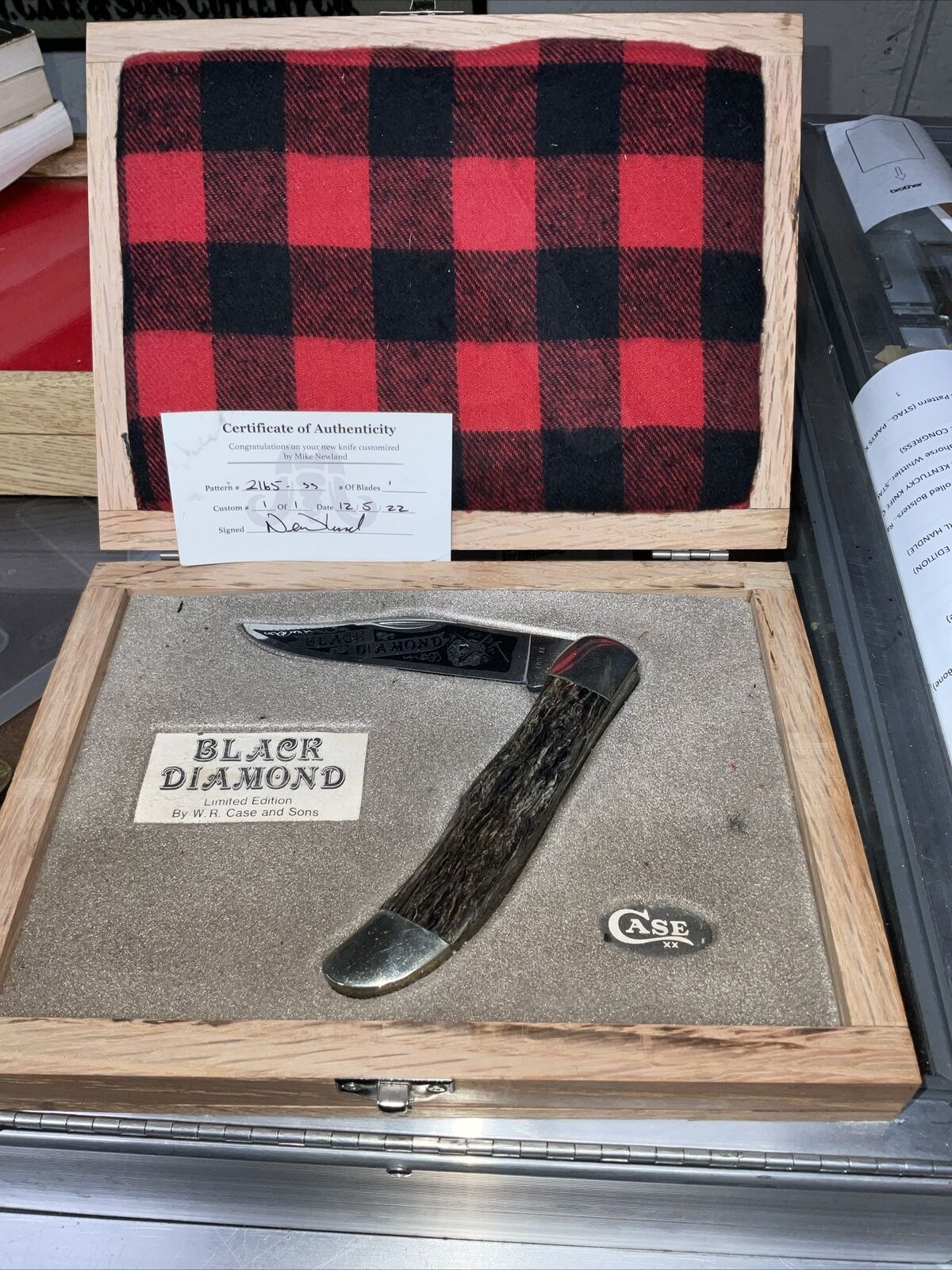 Custom Case Xx Black Diamond Folding Hunter
