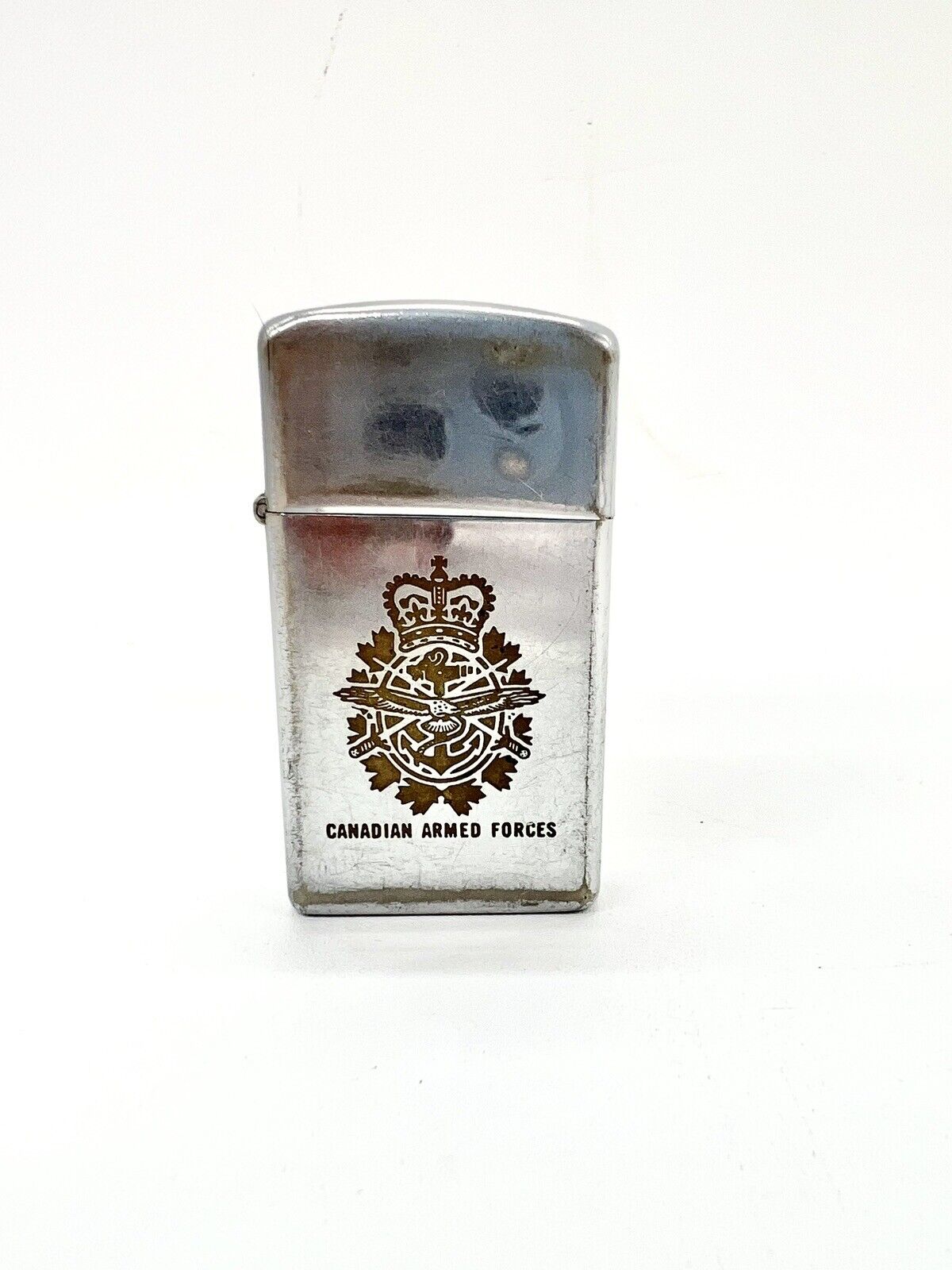 Vintage Zippo Lighter Canadian Armed Forces Slim 1967 Military Army Navy