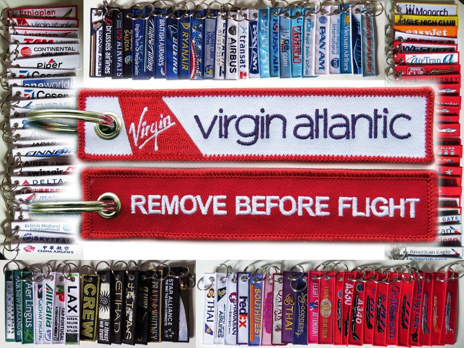 Keyring Virgin Atlantic keychain tag