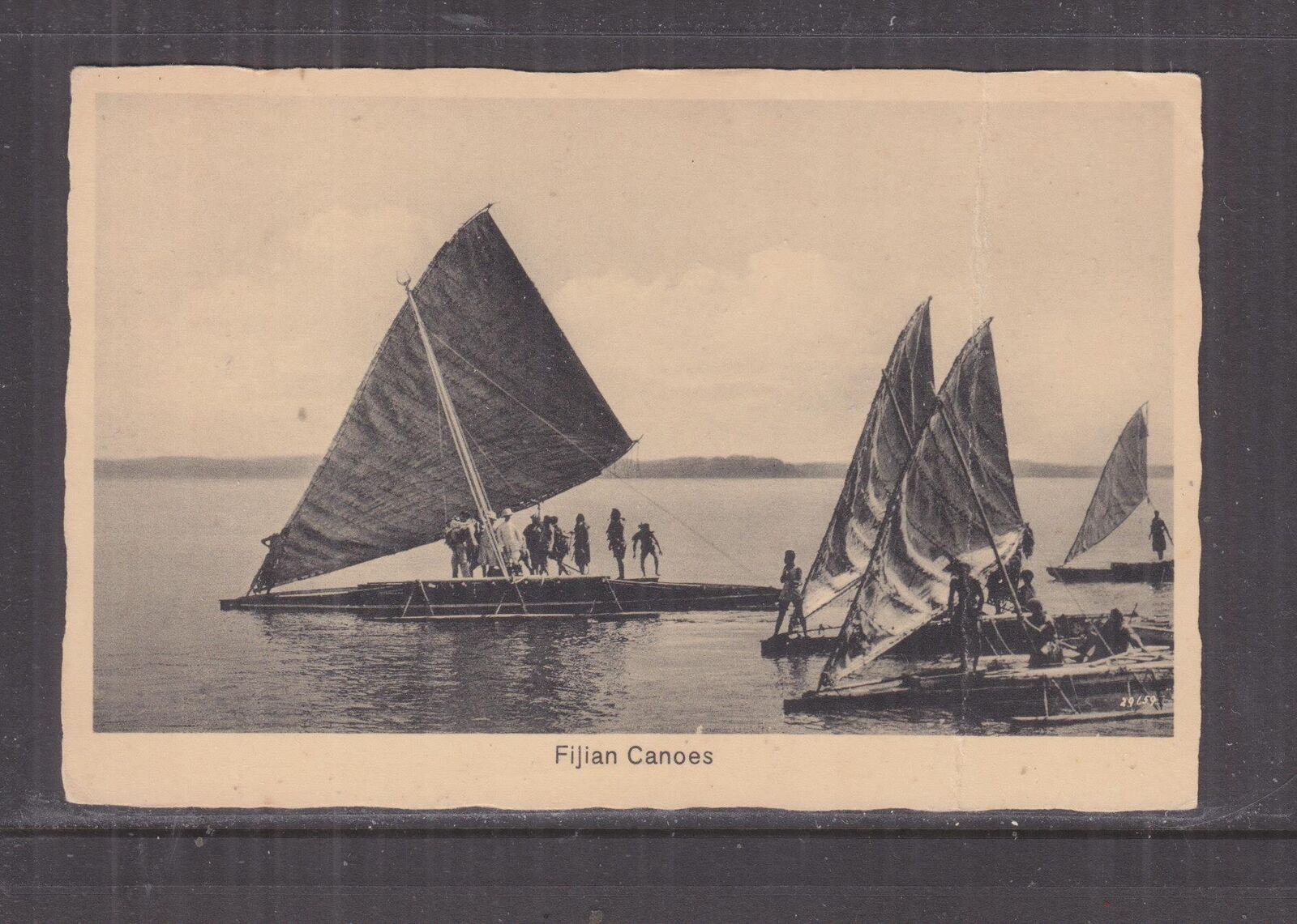 FIJI, FIJIAN CANOES, c1930 ppc., unused.