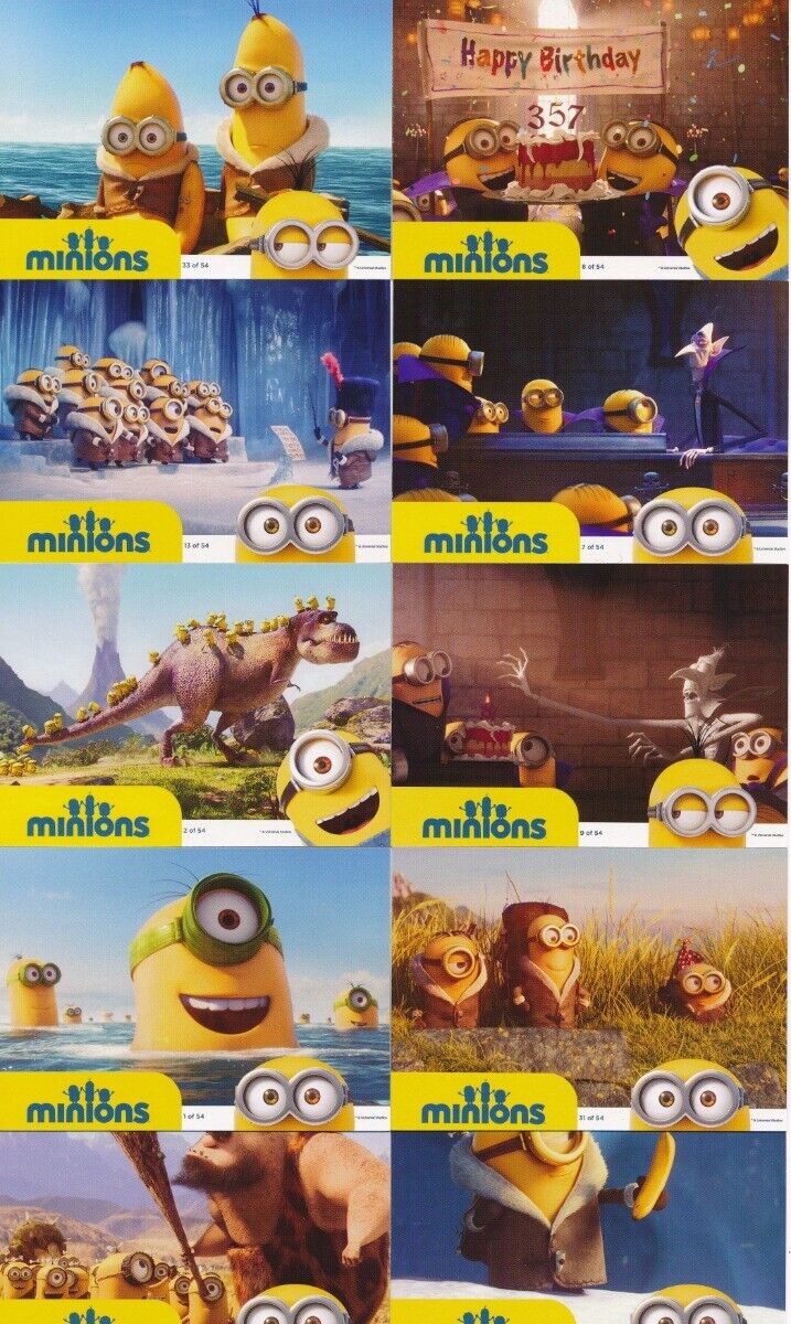 2015 Minions The Movie Trading Cards Base Set of (54) Cards