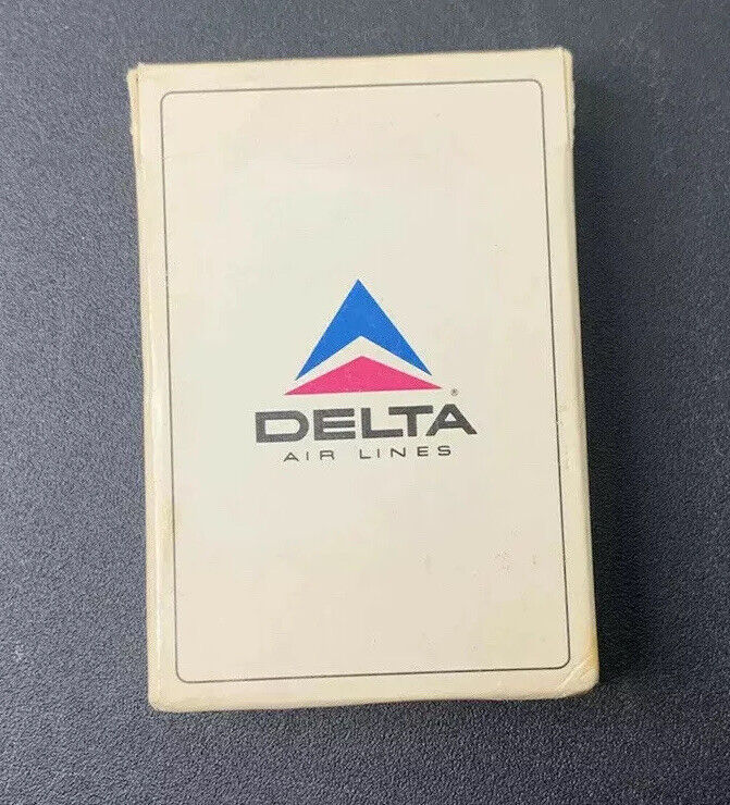Vintage 1980's Delta Air Lines Playing Cards Open Pack Dallas/Ft Worth Colorful