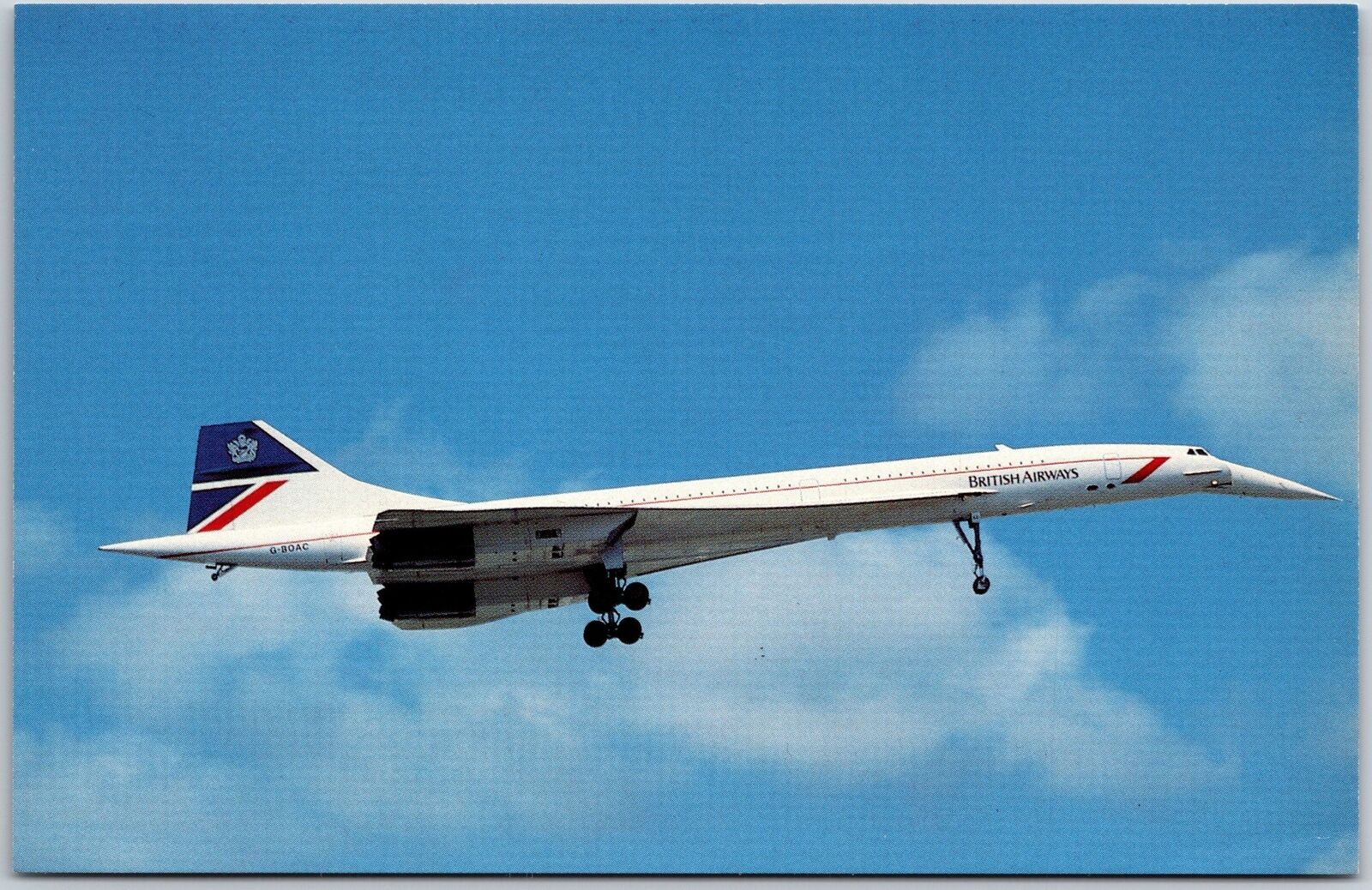Airplane BAE/Aerospatiale Concorde 102 G-BOAC c/n 204 British Airways Postcard