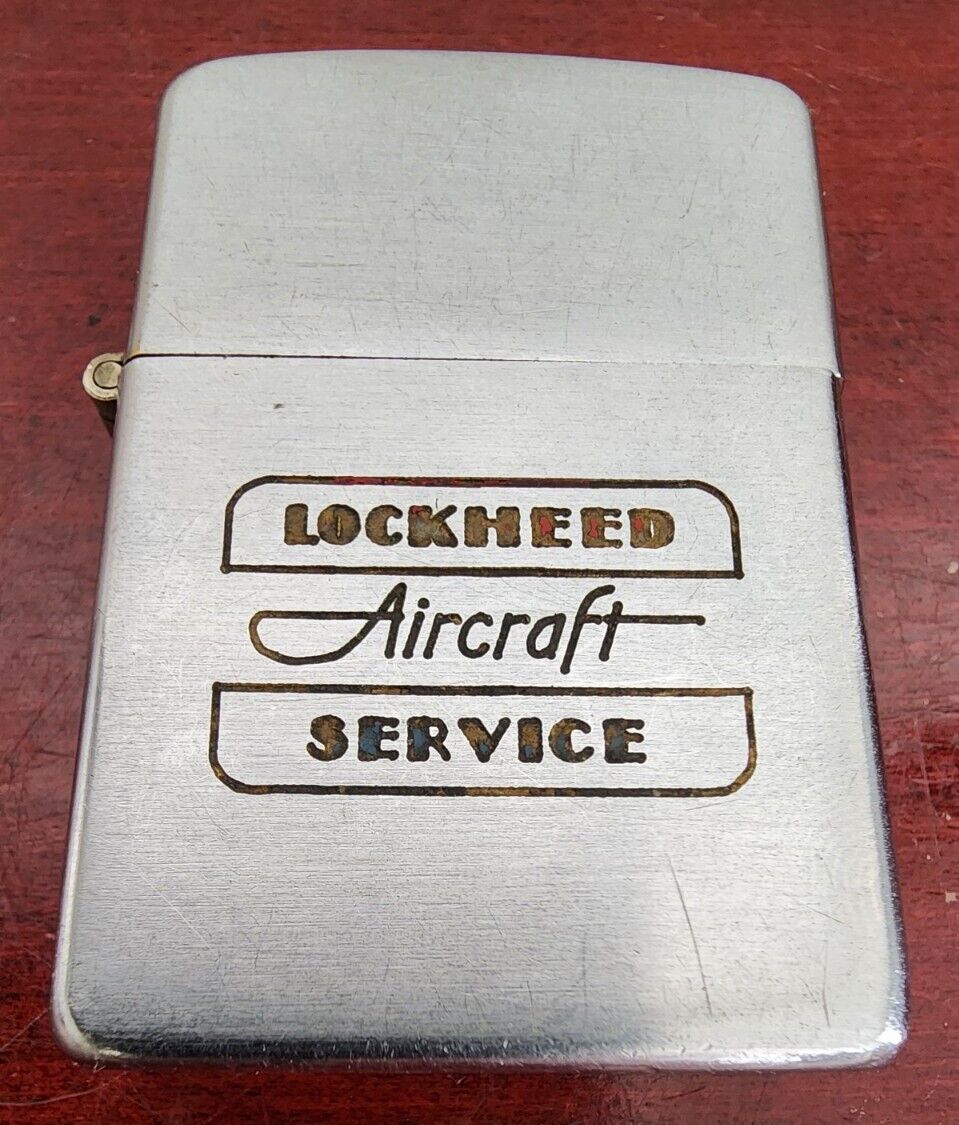VINTAGE LOCKHEED AIRCRAFT SERVICE PAT. 2032695 BRADFORD,PA. USA ZIPPO LIGHTER