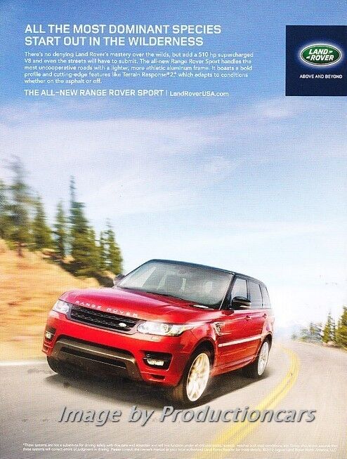 2013 Range Rover Sport - Original Advertisement Print Art Car Ad J672