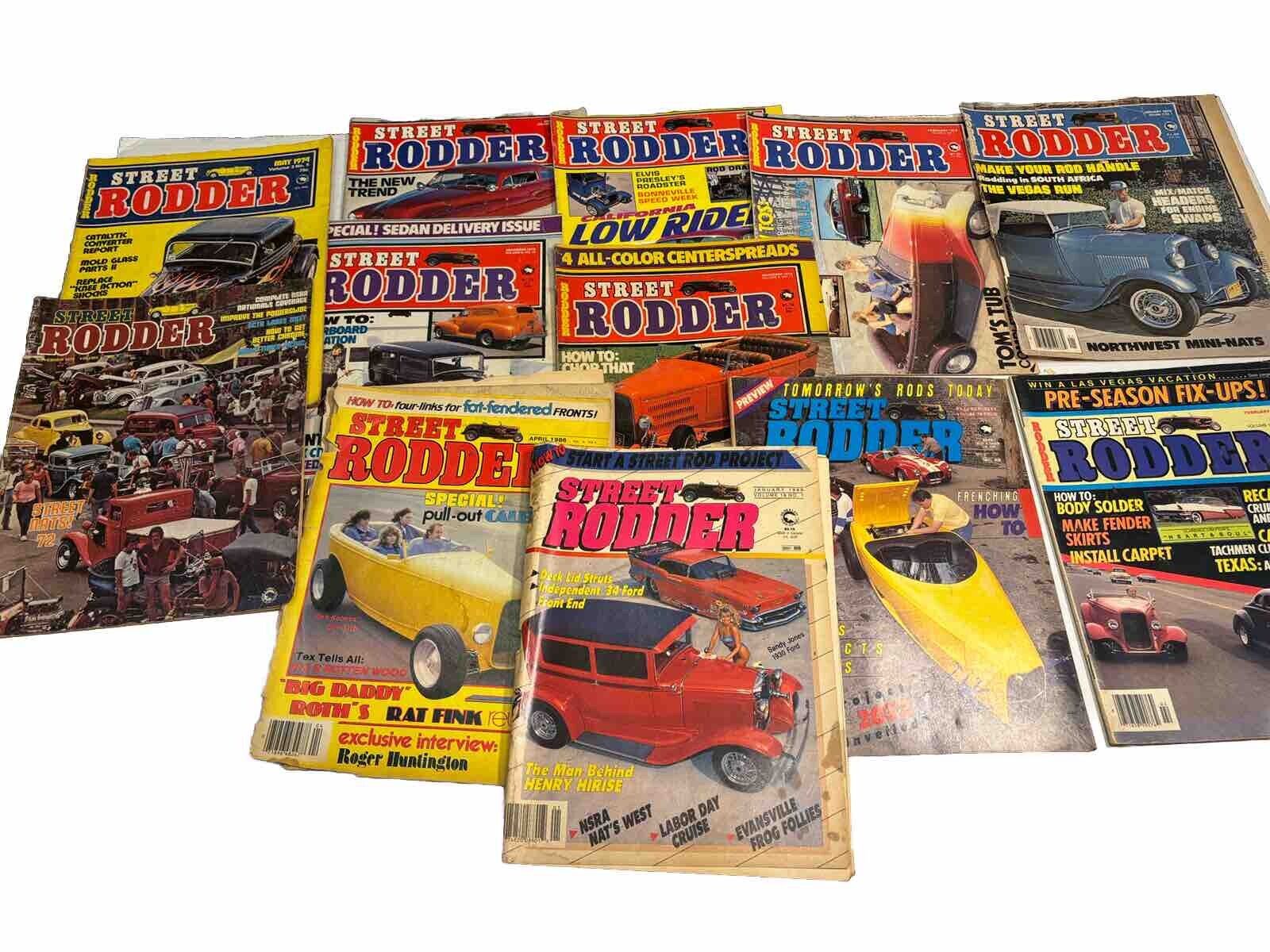street rodder magazine lot Of 12 70s 80s VTG 