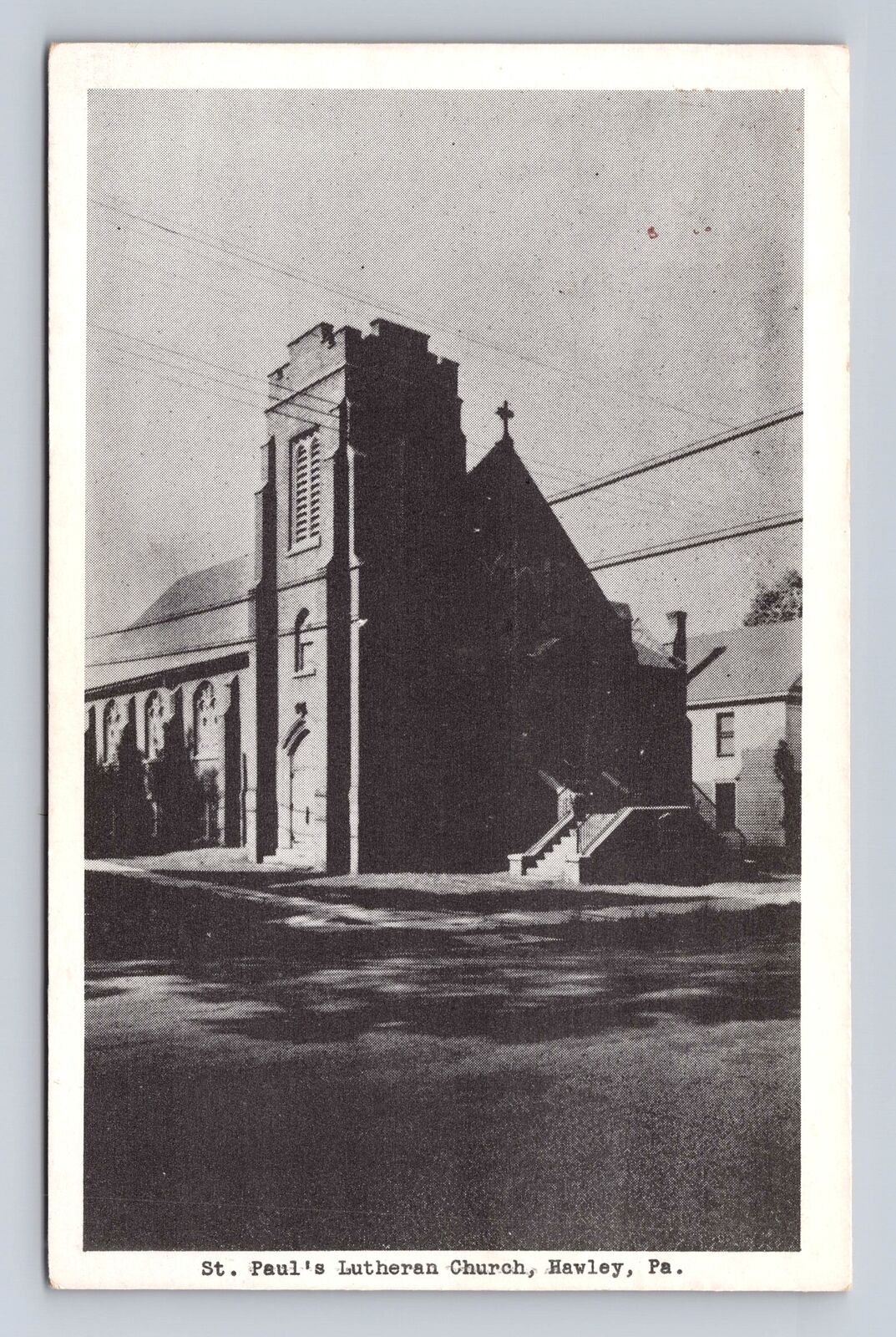 Hawley PA-Pennsylvania, St Paul's Lutheran Church, Antique Vintage Postcard