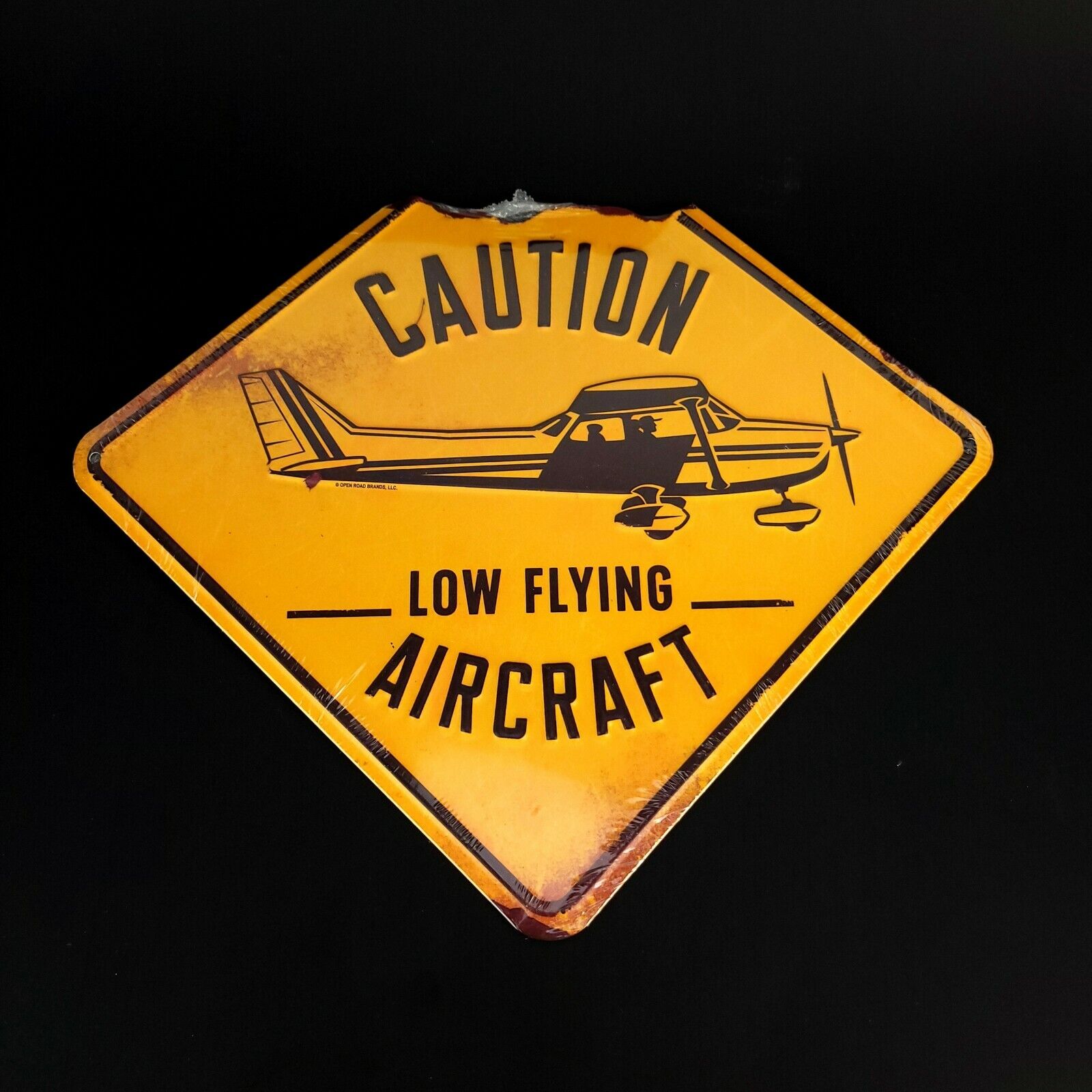 Caution Low Flying Aircraft Cessna Piper Embossed Metal Sign Aviation 13\