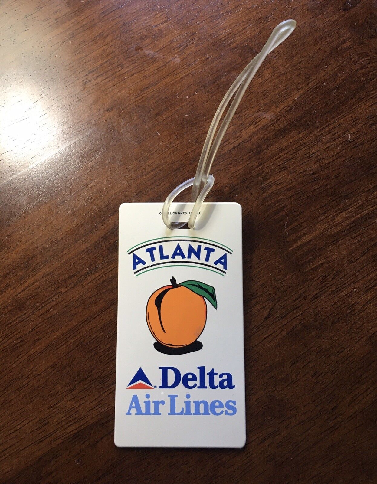 Vintage Delta Air Lines 1996 Atlanta Peach Luggage Baggage￼ Tag