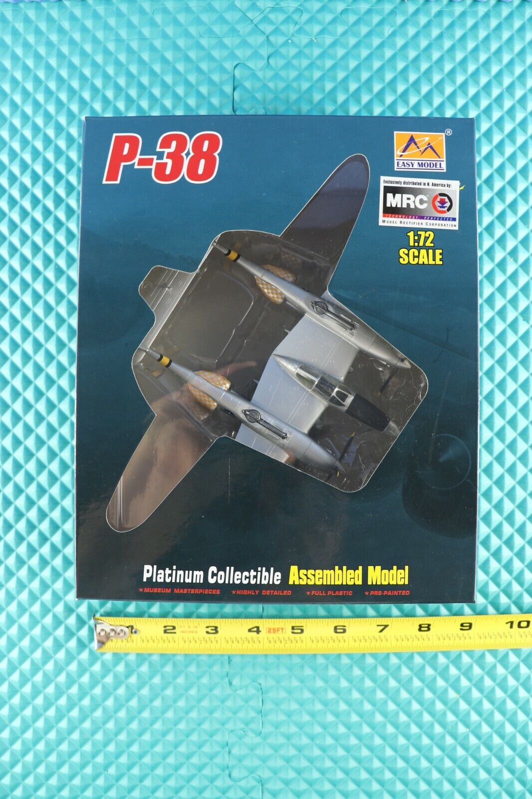 Easy Model 1/72 Scale P-38 Platinum Collectible Assembled Aircraft Model 36433